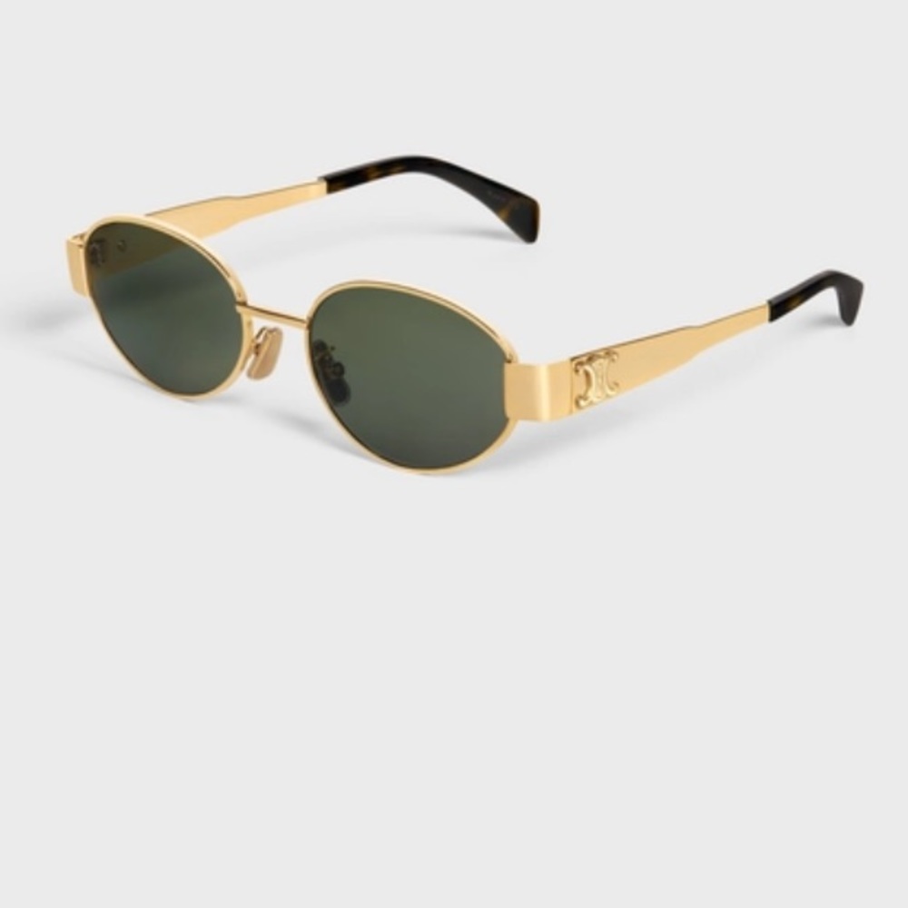 BRAND NEW - TRIOMPHE METAL 01 SUNGLASSES IN METAL
GOLD / GREEN